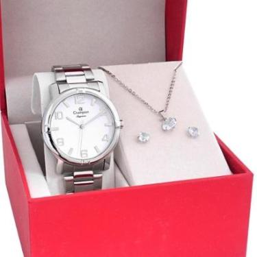 Imagem de Relogio Pulso Champion Feminino Prova D'agua + semi joia-Feminino