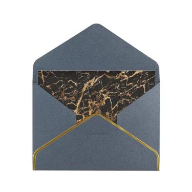 Imagem de SKKNT Cartões comemorativos com estampa de mármore dourado para todas as ocasiões, convites de festa de aniversário de casamento, 12,7 x 15,2 cm