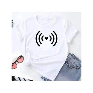 Imagem de Blusa T-shirt Plus Size Linda Eis-me Aqui Camiseta Feminina Blusinha T