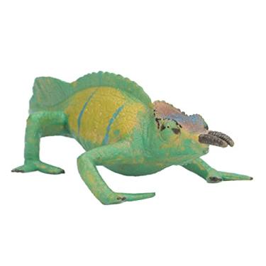 Imagem de Cuofyunl anole modelo texturas únicas cor brilhante vívido realista estatuetas de animais selvagens para decoração de casa presentes auxiliares de ensino