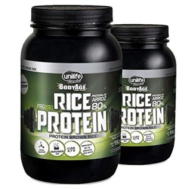 Imagem de Kit 2 Rice Protein Proteína de Arroz Unilife 1kg Chocolate