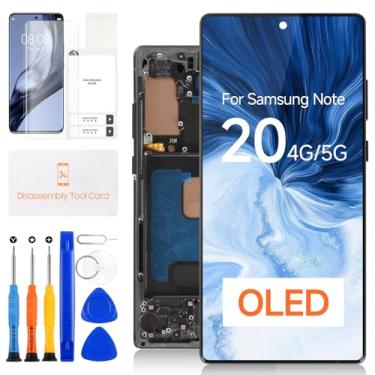 Imagem de Substituição de tela OLED para Samsung Galaxy Note 20 5G / Note 20 4G SM-N981U SM-N981A SM-N981W SM-N980 6,7 polegadas para Samsung Note 20 Tela LCD Digitalizador Touch Screen Reparo (Preto com
