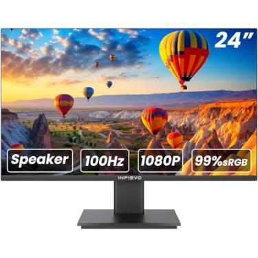 Imagem de INFIEVO Monitor Para Jogos 23,8 Polegadas Full Hd 1080P Va Display 100Hz Com Hdmi, Vga, Sem Moldura, Montável Em Vesa, Inclinação Ergonômica, Monitor De Pc Ultrafino Para Cuidados Com Os Olhos