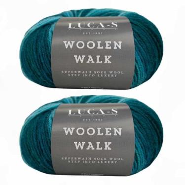 Imagem de 2 peças de lã Superwash para tricô, fio de meia de 4 camadas de 75% lã pura - 25% poliamida, 50 g de fio de tricô manual