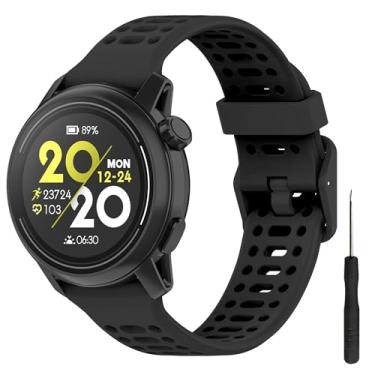 Imagem de Pulseira Lyforaz para Samsung Galaxy Watch 3 de 45 mm, pulseira de silicone macio para Galaxy Watch de 46 mm/Gear S3 Classic/Gear S3 Frontier, para COROS PACE 3, substituição para homens e mulheres