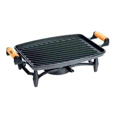 Imagem de Réchaud 2000 Chapa Grill Alça Madeira Panela Mineira 33x25cm