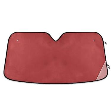 Imagem de Protetor solar vermelho Titian para carro, protetor solar de para-brisa, proteção UV, persiana dobrável de janela de carro, para caminhão, SUV, carro manter fresco, acessórios de carro