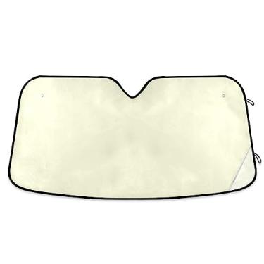 Imagem de Para-sol amarelo claro para para-brisas de carro, proteção solar de carro, persiana de janela para carro, caminhão, SUV, acessórios de verão de carro