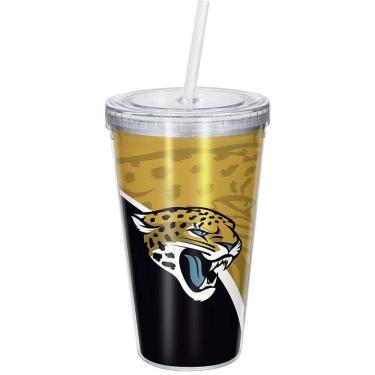 Imagem de Copo Com Canudo Luxo Nfl Jacksonville Jaguars