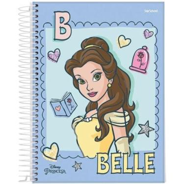 Imagem de Starschool – Caderno Universitário capa dura espiral Princesas Disney | 1 Matéria, 80 Folhas | Leveza, magia e charme para estudos e anotações
