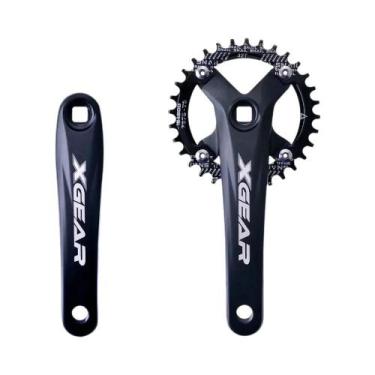 Imagem de Pedivela De Bicicleta Em Liga De Alumínio Preto Com Furo Quadrado 104B