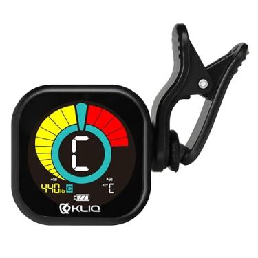 Imagem de KLIQ UberTuner PDQ - Afinador de encaixe profissional recarregável para todos os instrumentos - com modos de afinação de guitarra, ukulele, violino, baixo e cromático, preto (também para bandolim e