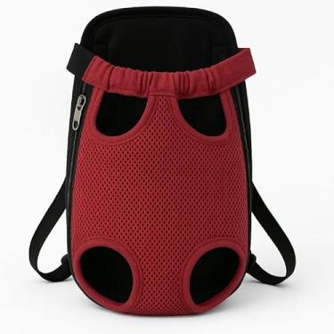 Imagem de Mochila Canguru Pet para Cachorro Pequeno – Transporte Confortável e Seguro com Alças Ajustáveis(VINHO,TAMANHO P)