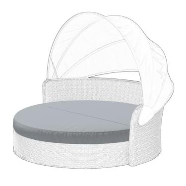 Imagem de Cethytirko Capa de almofada para sofá ao ar livre, capa de almofada redonda de substituição de 167,5 cm, à prova d'água e resistente ao desbotamento, capa de almofada para uso externo - capa de