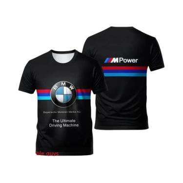 Imagem de Camiseta Esportiva De Manga Curta BMW Para Homens, Performance De Verã