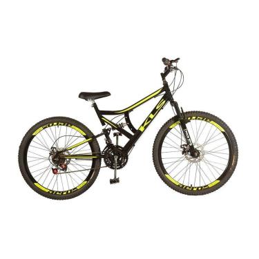Imagem de Bicicleta Mtb Kls Full Suspension Gold Aro 26 Freio Disco 21 Marchas-Unissex