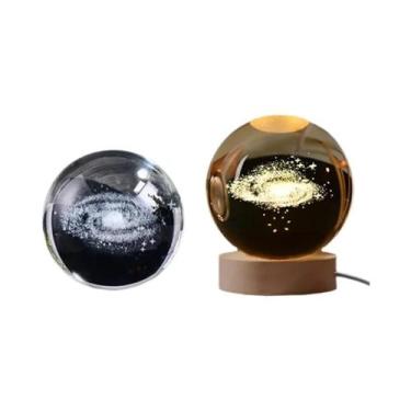 Imagem de Lâmpada De Mesa De Cristal Do Sistema Solar 3D Com Iluminação LED, Dec