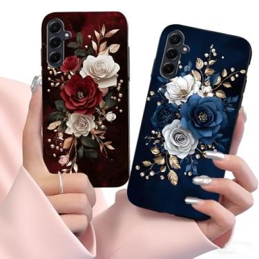 Imagem de B-wishy Pacote com 2 capas bonitas e elegantes com glitter de borboleta para Samsung Galaxy S25 FE Capa protetora de TPU luxuosa à prova de choque para adultos mulheres meninas para S25 FE (vermelho)