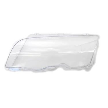 Imagem de Capa para farol de carro, 1 peça/1 par, abajur, concha brilhante, lente de lâmpada, compatível com bmw e46, 4 portas, série 3, 1998, 1999, 2000, 2001(Left)