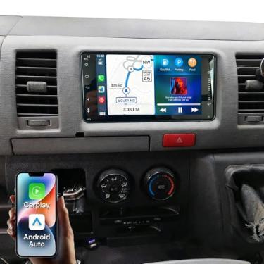 Imagem de 4G + 64G estéreo automotivo para Toyota Hiace 2004-2019 7 polegadas tela sensível ao toque Android 13 sem fio Carplay Android Auto rádio GPS unidade de cabeça de navegação com Bluetooth WiFi FM/RDS