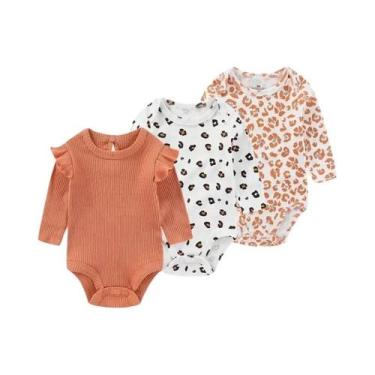 Imagem de Body De Manga Longa Para Bebê Menino Ou Menina Com Estampa De Desenho 