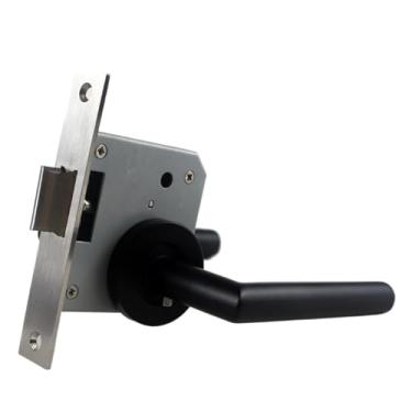 Imagem de VTGVVVTR Cotovelo de aço inoxidável 304, puxador de ângulo reto, fechadura dividida, trava de canal de porta corta-fogo, trava de alça simples, trava de lingueta oblíqua única (H)