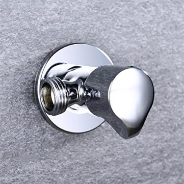 Imagem de Válvula triangular de latão maciço 1 em 2 saídas montagem na parede interruptor de ângulo de vaso sanitário G1/5.1 cm válvula de parada de rosca macho 1 peça (cor: estilo redondo)