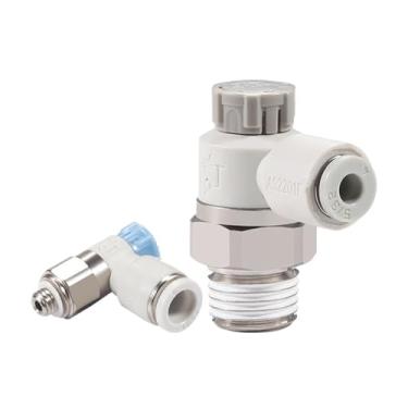 Imagem de 1 PCS AS1201F AS2201F 3201F controlador de velocidade com conector de um toque válvula de aceleração conector pneumático (04-08SA)