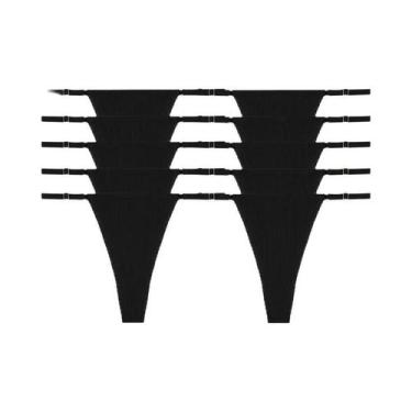 Imagem de Calcinhas De Renda De Algodão Femininas 10PCS, G-String Respirável, Li