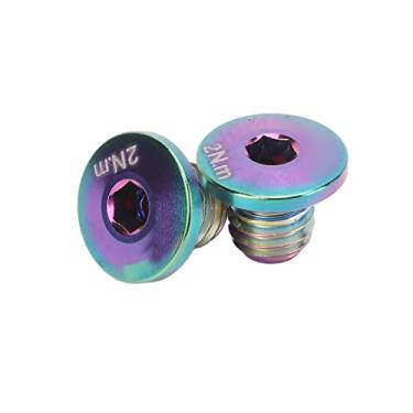 Imagem de Generic Parafusos de Tampa de Cilindro de óleo Integral de Liga de Titânio Com Excelente Acabamento para Freio Hidráulico de Bicicleta para M7000 M8000 M9000 M9020, 2 X Parafuso (Colorido)