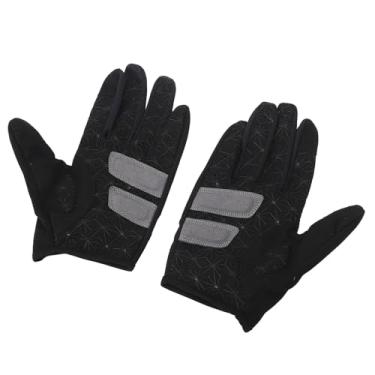 Imagem de aqxreight 1 par de Luvas de Ciclismo Com Absorção de Choque Com Tela Sensível Ao Toque de Dedo Duplo, Luvas Finas E Elásticas para Mountain Bike Com Pano de Toalha Polegar M para Suar E de Pano Uma