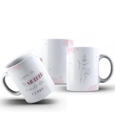 Imagem de Caneca Frase Lugar De Mulher É Onde Ela Quiser Porcelana 325ML