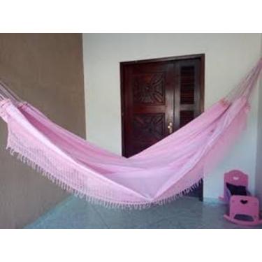 Imagem de rede de dormir descanso rosa bebe antialergica sol a sol