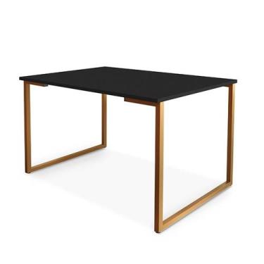 Imagem de Mesa de Jantar Steel Estilo Industrial Pés de Aço 120x80cm - Loja Doce
