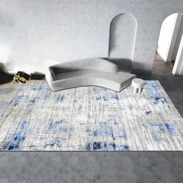Imagem de Tapete decorativo abstrato para sala de estar, decoração simples, tapete para quarto, antiderrapante, fácil de limpar, tapete para mesa de centro (200x300cm 78,7x118in/Sem fiapos3)