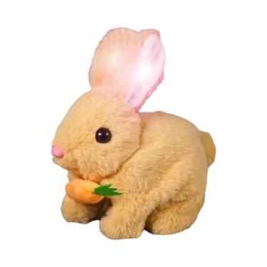 Imagem de Brinquedo Interativo Coelho Saltador Eletrônico De Pelúcia Com Música,