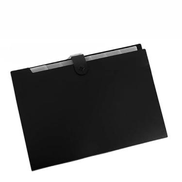 Imagem de Pasta Sanfonada A4 Organizadora 12 Divisórias,200 Folhas, Grande Capacidade para Escritório, Estudo(PRETO)