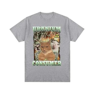 Imagem de Camiseta Feminina Casual De Verão Com Estampa Vintage De Gato Meme, Ma
