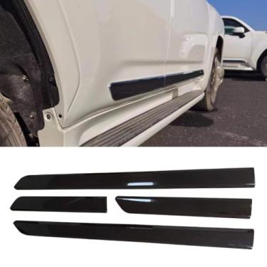 Imagem de Extensão de spoiler de lábio de saia lateral de carro difusor protetor compatível com Land Cruiser LC300 acessórios de avental divisor de saia lateral (preto)