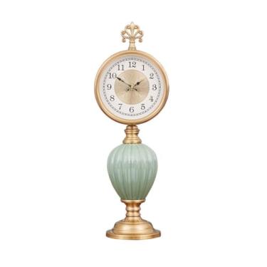 Imagem de Relógio de mesa retrô para casa relógio de mesa americano para quarto de mesa relógio doméstico enfeites de mesa de cabeceira relógio de mesa relógio de mesa