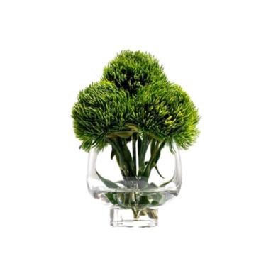 Imagem de Arranjo de flores de vidro criativo, decoração de flores artificiais, recepção, hotel, restaurante, luz, mesa de luxo, arranjo de flores, árvore falsa