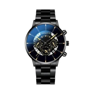 Imagem de Relógio De Quartzo Masculino Com Mostrador Redondo Em Aço Inoxidável, 