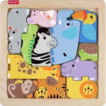Imagem de QUEBRA-CABEÇA de Madeira FISHER-PRICE Zoológico com 12 Peças
