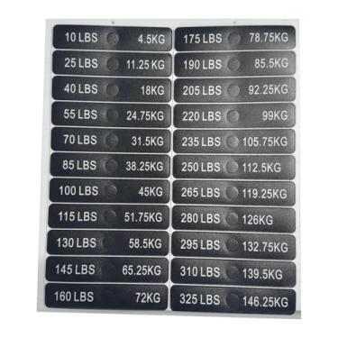 Imagem de menolana Etiquetas para Pilhas de Peso, Adesivos Autoadesivos para Equipamentos de Ginástica, Etiquetas para Anilhas de Peso para Identificação na Academia e, 4.5 Kg a 146.25 Kg