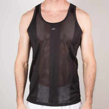 Imagem de Regata masculina Elite para academia futebol lazer 100% poliéster , Pr