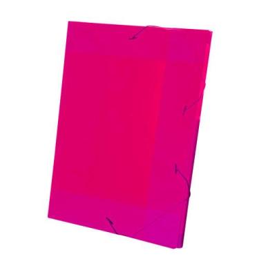 Imagem de Pasta Aba Elástico Dello Line Lombo 2cm Rosa 33,5x23,5cm, UNICA
