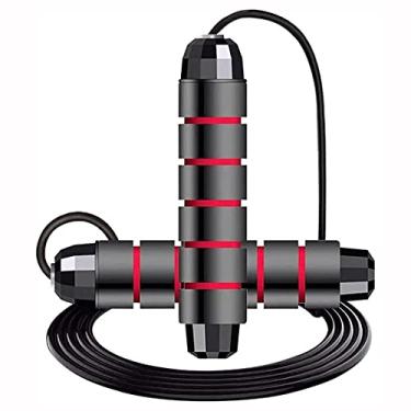 Imagem de Feiyx Cordas de salto para fitness (2 peças) - Cordas de pular para exercícios, perder peso, queimar calorias, fitness interno, academia - corda de velocidade de rolamento de esferas sem emaranhamento