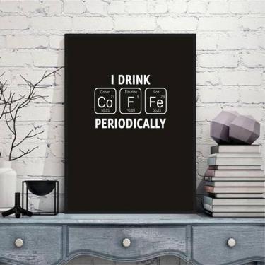 Imagem de Quadro Decorativo Café Tabela Periódica 45X34 Moldura Preta