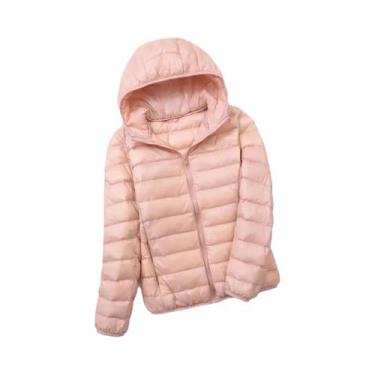 Imagem de Jaqueta De Pluma Com Capuz Para Mulheres plus Size, Leve E Quente, Cas