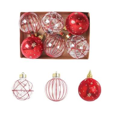 Imagem de Enfeites De Natal Em Forma De Bola De 10CM Para Decoração De Árvore, S